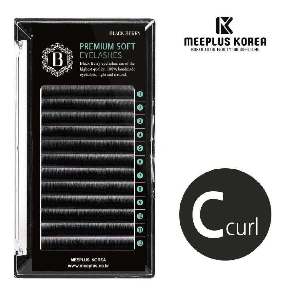 MEEPLUS KOREA Black Berry Flat Lash C Curl