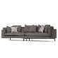 full image Madeleine series_fabric 01 sofa for 3 persons / Saint grey