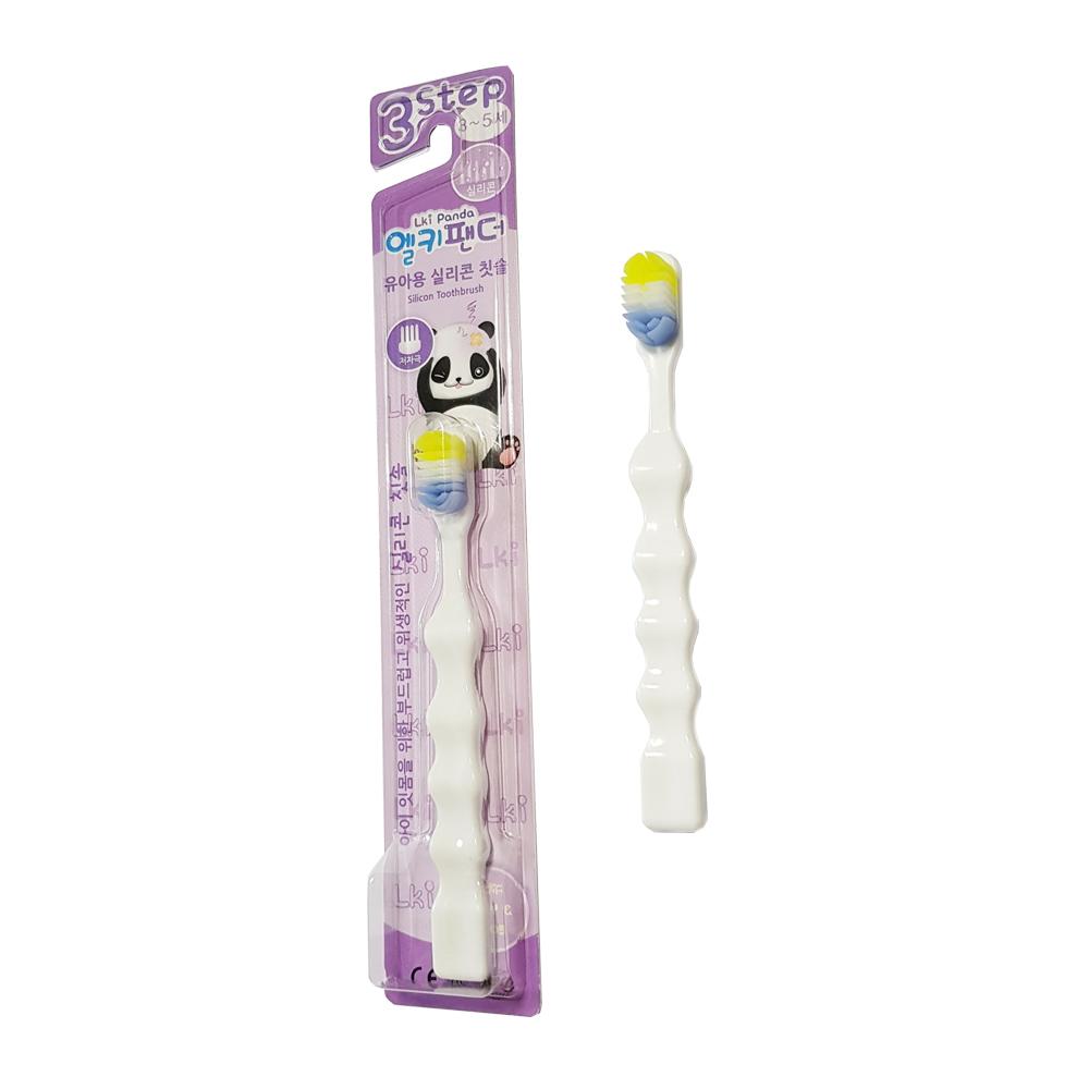 Lki panda Silicone Toothbrush for Toddler 4 pcs