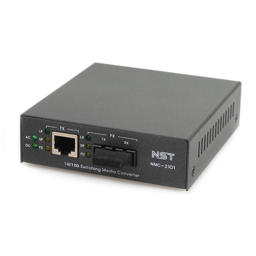 NMC-2101 converts from UTP to optic signal and connect remote networks