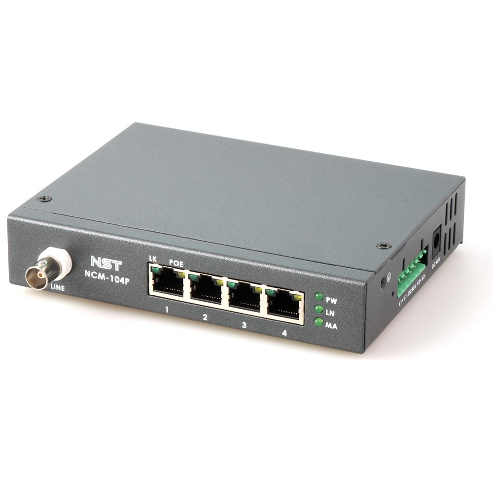 NCM-104P allows you to use the existing legacy coaxial cable to connect network cameras