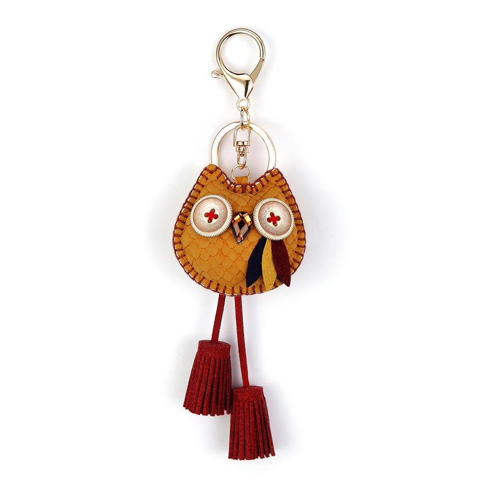 Multi Color Handmade Owl keychain
