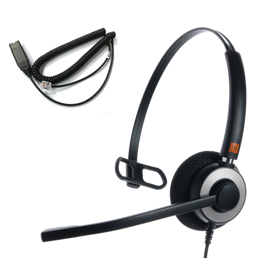 IPD IPH-160 Monaural NC Headset wit HIS-02 cable for Avaya IP 1608,1616, 9610, 9620, 9620L, 9620C, 9