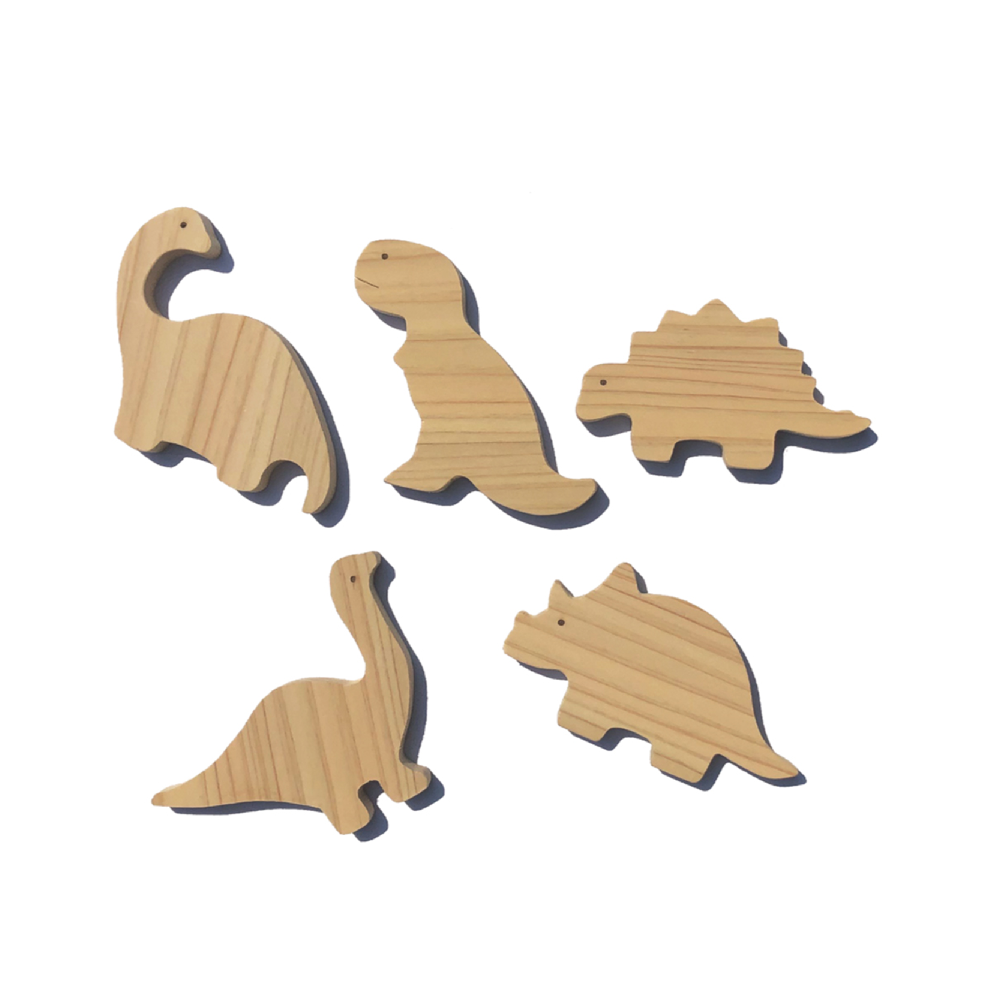 Korean Wooden Bath Toy Manufacturer, HINOKI WOODEN BATH TOYS - DINOSAUR SET
