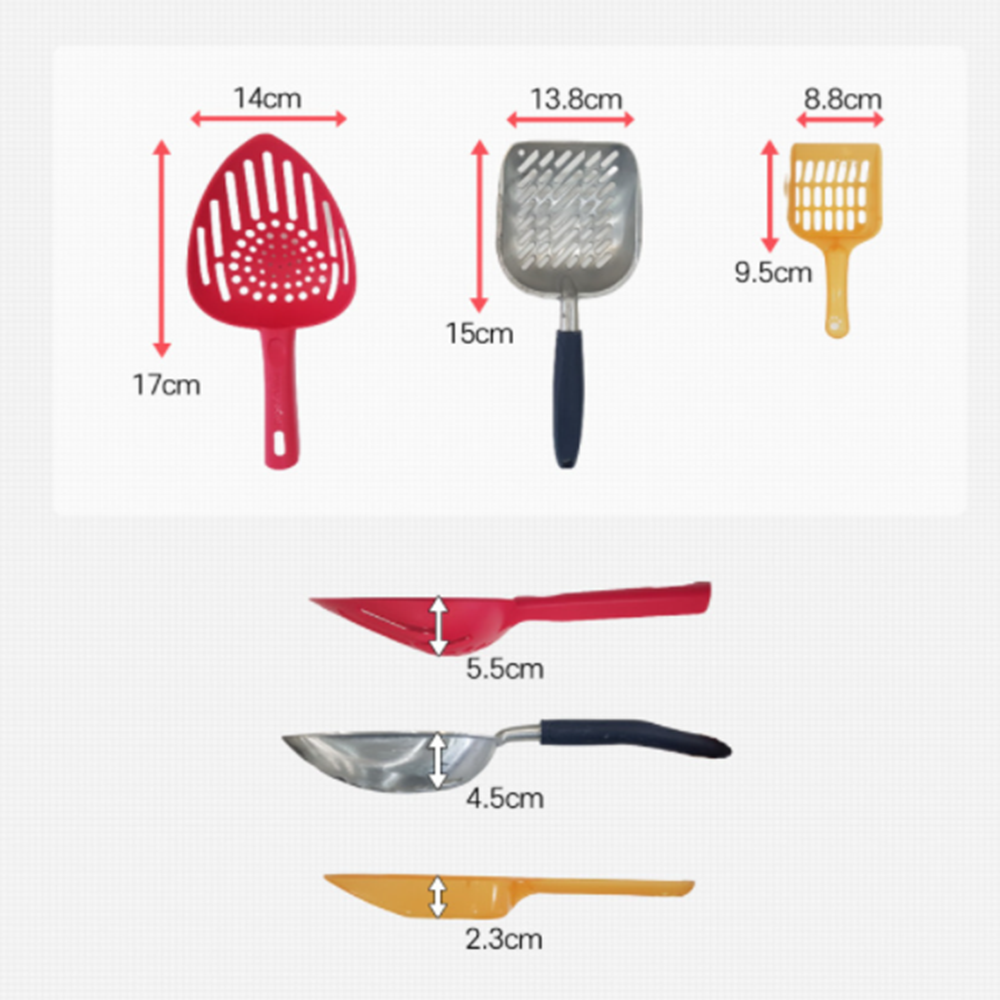 JMA&H Inc. Puppy rocket cat toilet sand shovel for time-saving, cinvenient, light and loose (red)