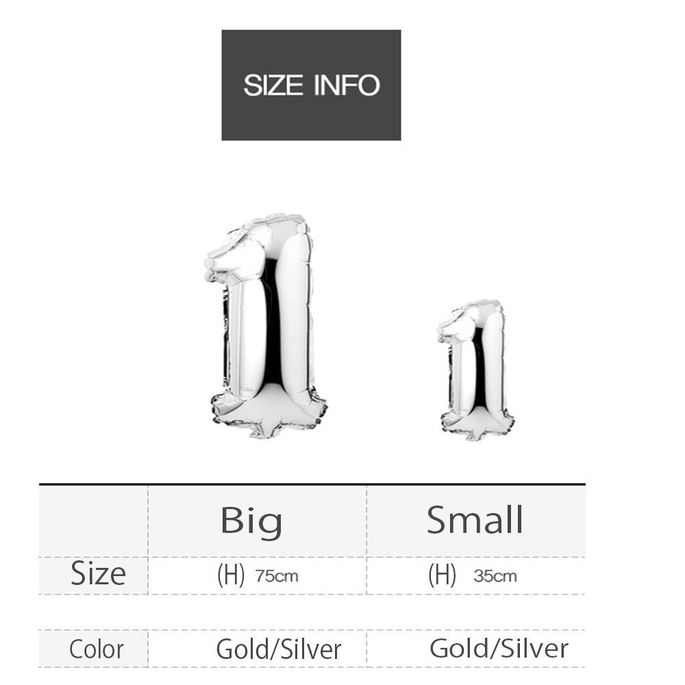 Balloon for an event and a birthday shaped numbers (silver)