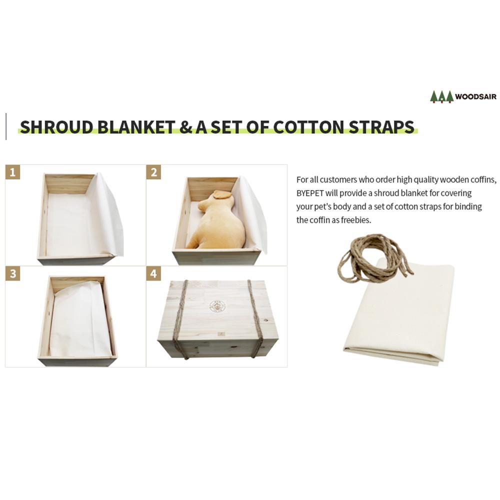 BYEPET Pet wooden coffin for a cremation, natural burial, funeral