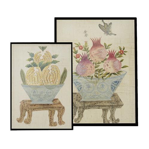 Korean Folk Art Frameless Art Print, minhwa drawing Korean art poster for home deco_'Gimyeongsogwado