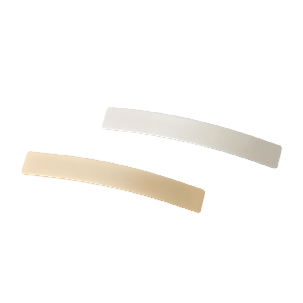 a square automatic hairpin - Matte Gold
