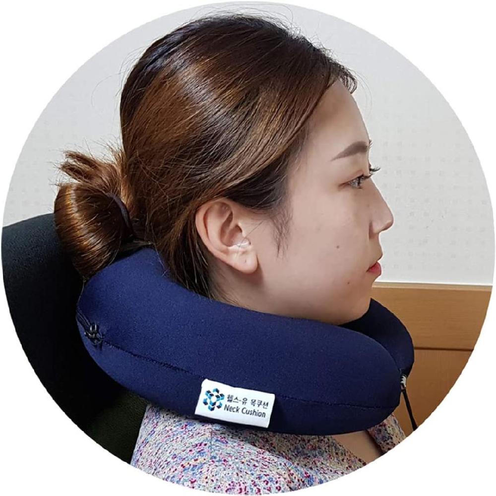 Health-U Neck Cushion Memory Foam Neck Pillow for Traveling, Studying, Working