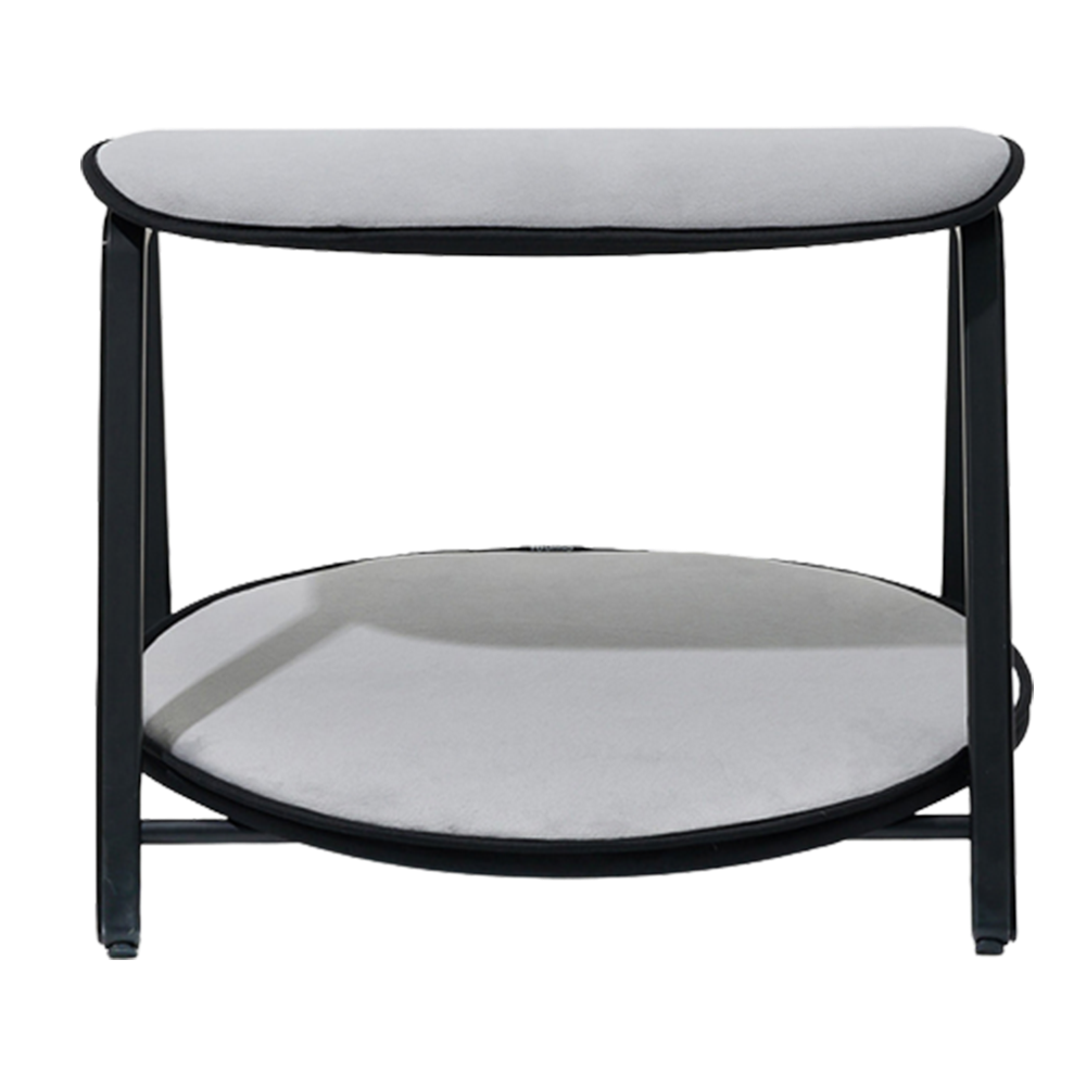 Footstool(Velvet Light Gray, Velvet Blue, Mesh Gray)