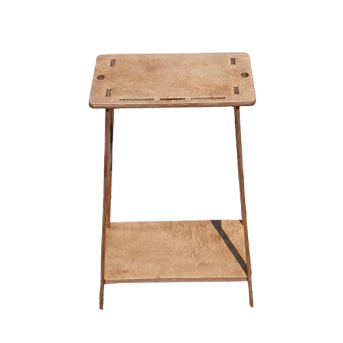 leeo wood shelf walnut color 500*250*500