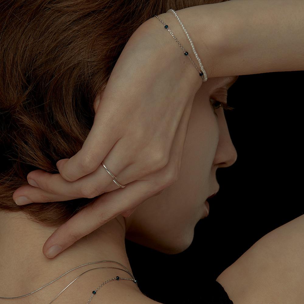 Blue d Sliver Bracelet