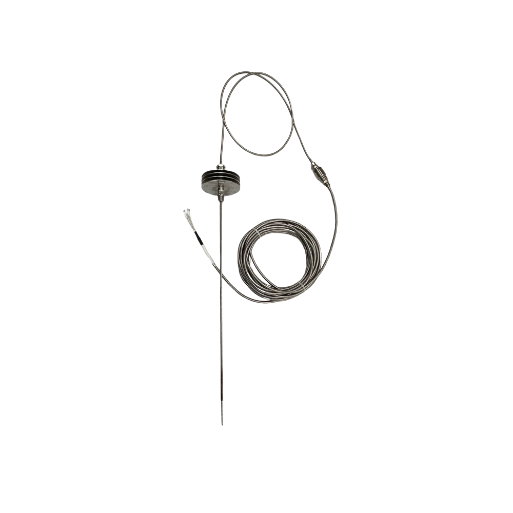 Gas turbin temperature sensor with thermowell