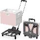 full image QFold Foldable Cart, Rolling Crate | Set of Folding Hand Truck and Collapsible Bin, Tiltable Handle