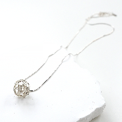 Art Clay Silver Ball Necklace