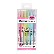JVPEN JAVAPEN POWER LINE MILD HIGHLIGTHER 6 PASTEL COLOR