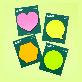 detail image2 [Shape Sticky Notes] Speech bubble, Hexagon, Heart,Circle shaped Sticky Notes